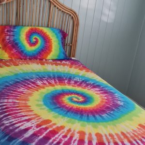 RAINBOW SWIRL COTTON SUPER KING DOONA/DUVET COVER- LAST ONE!